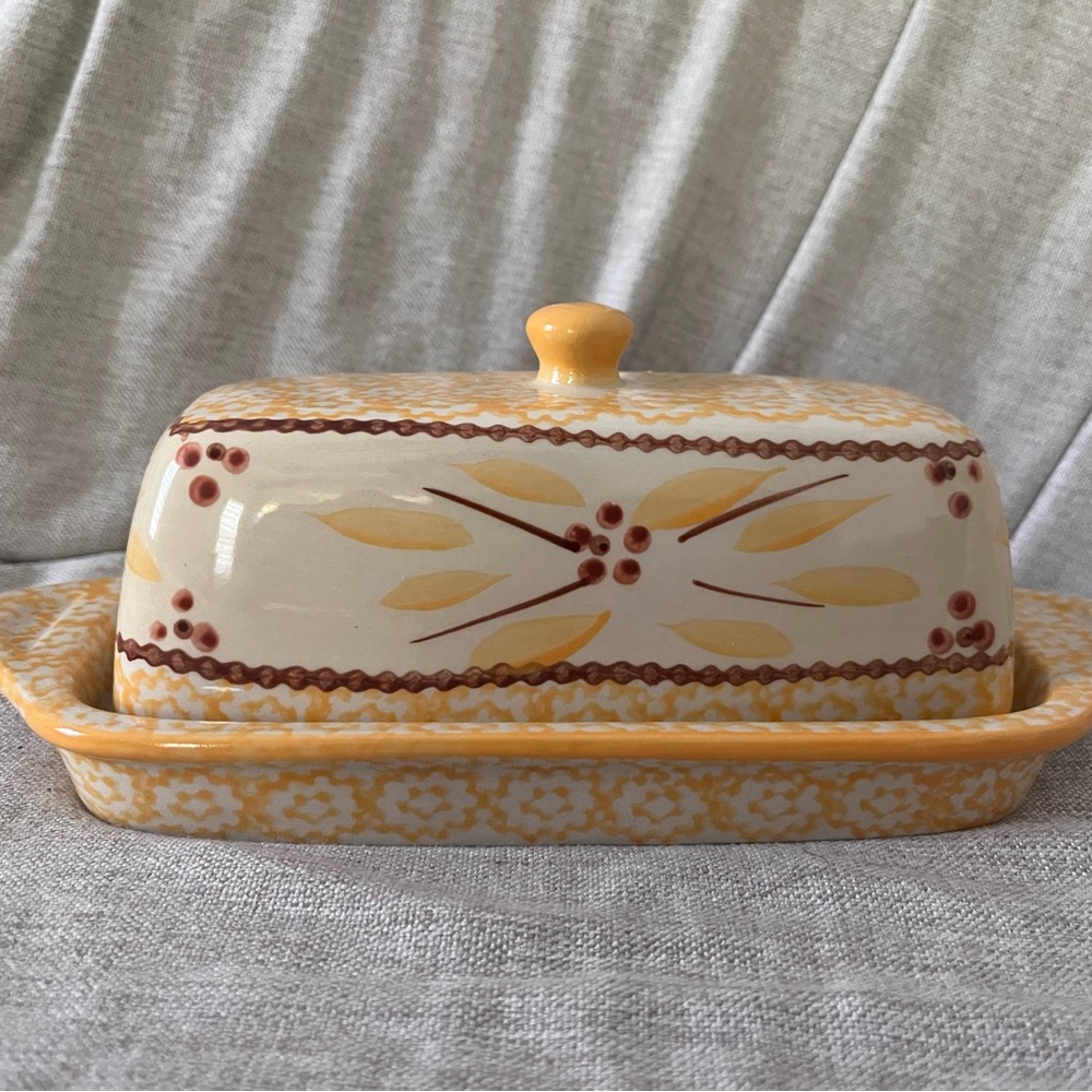 Tara by Temp-Tations Cream Ceramic Butter Tray